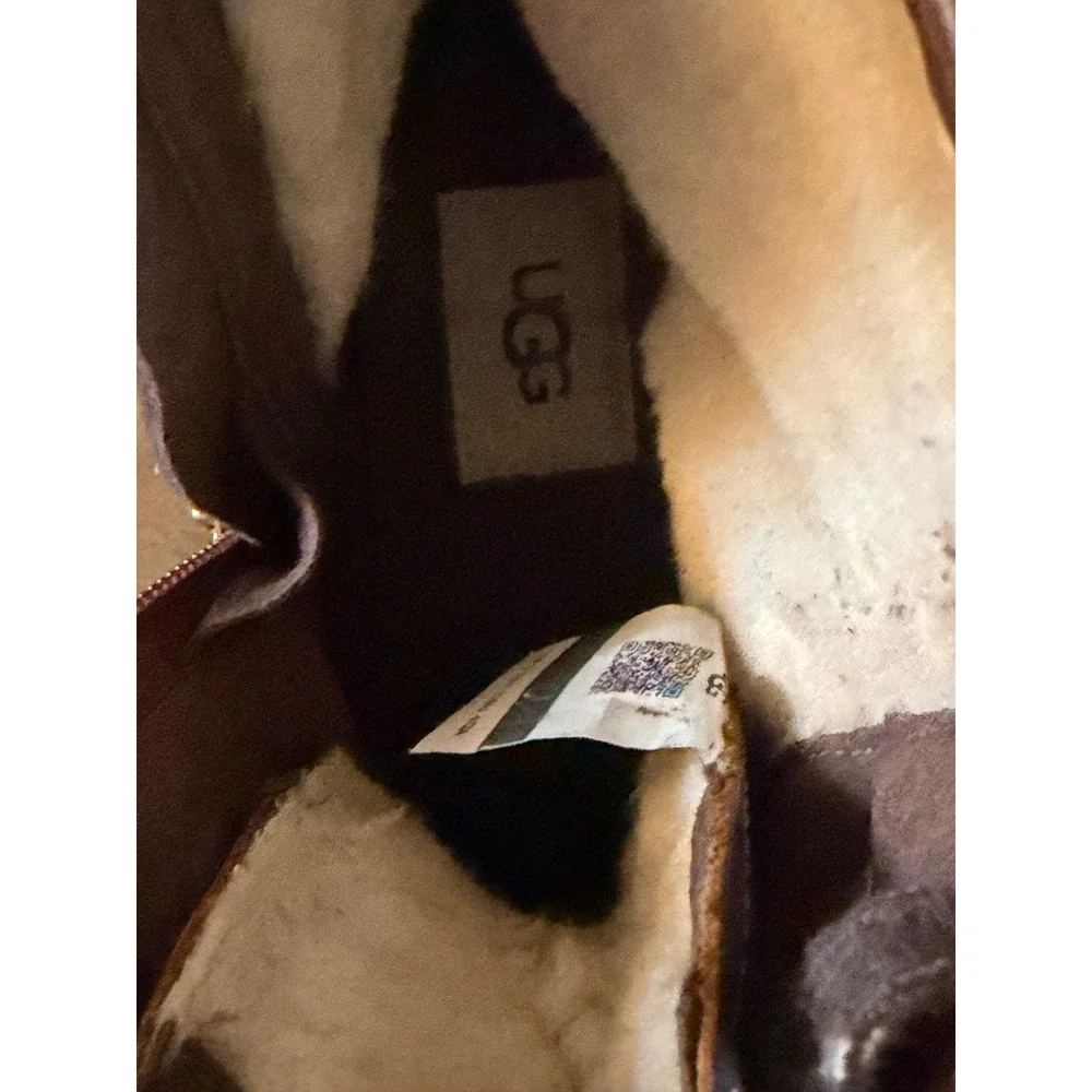 UGG Adirondack III Hiker Boots Dark Brown Leather Suede Winter 1130‎ USA 7